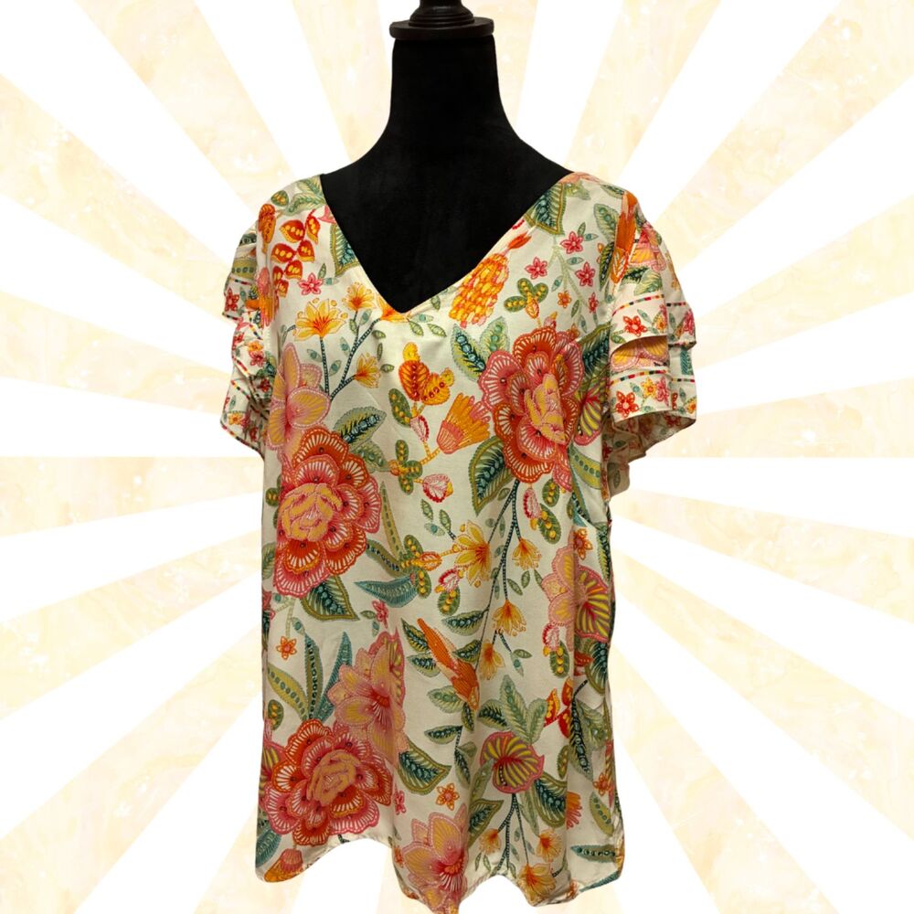 Rachel Zoe and A & A Clothing Co. Women's Floral Tunic Set XL